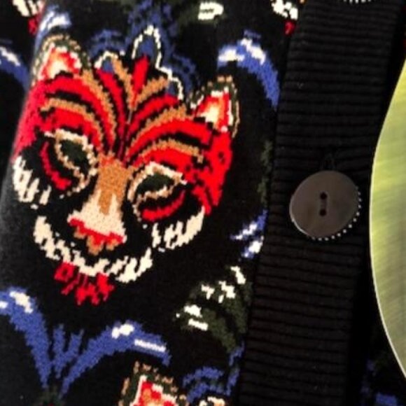 FARM Rio Black Boho Panther Cardigan New Year’s Eve Festive Season - Picture 6 of 16